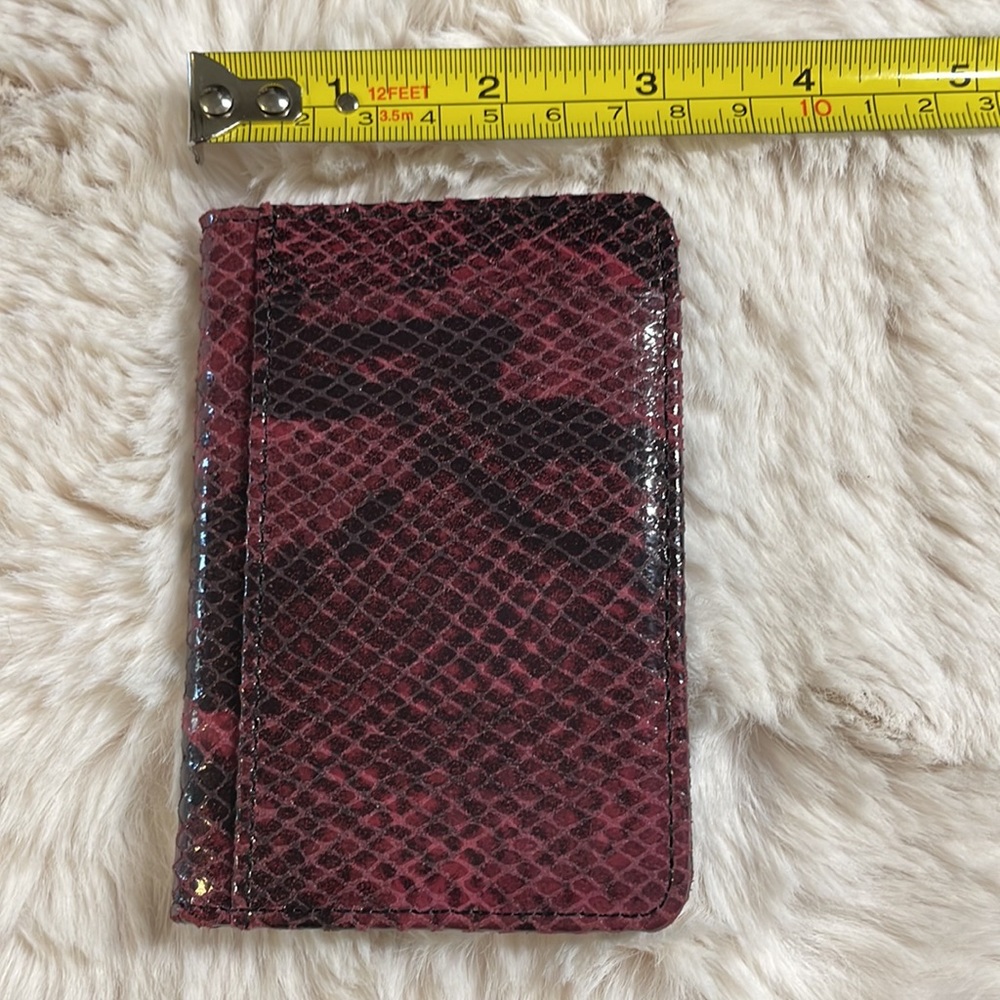 Nordstrom Burgundy Python Snakeskin Wallet - Picture 9 of 9